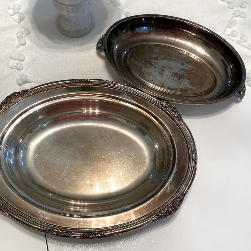 Vintage Silver Plated Serving Dish with Lid